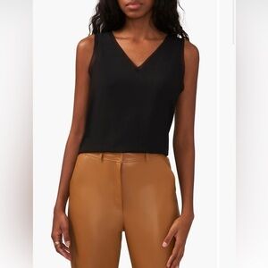 HALOGEN Black Raw Edge Tank Size Small